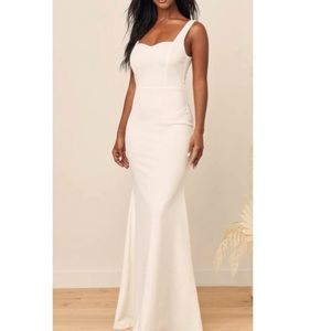 NWT Lulus sweetest thing white maxi dress